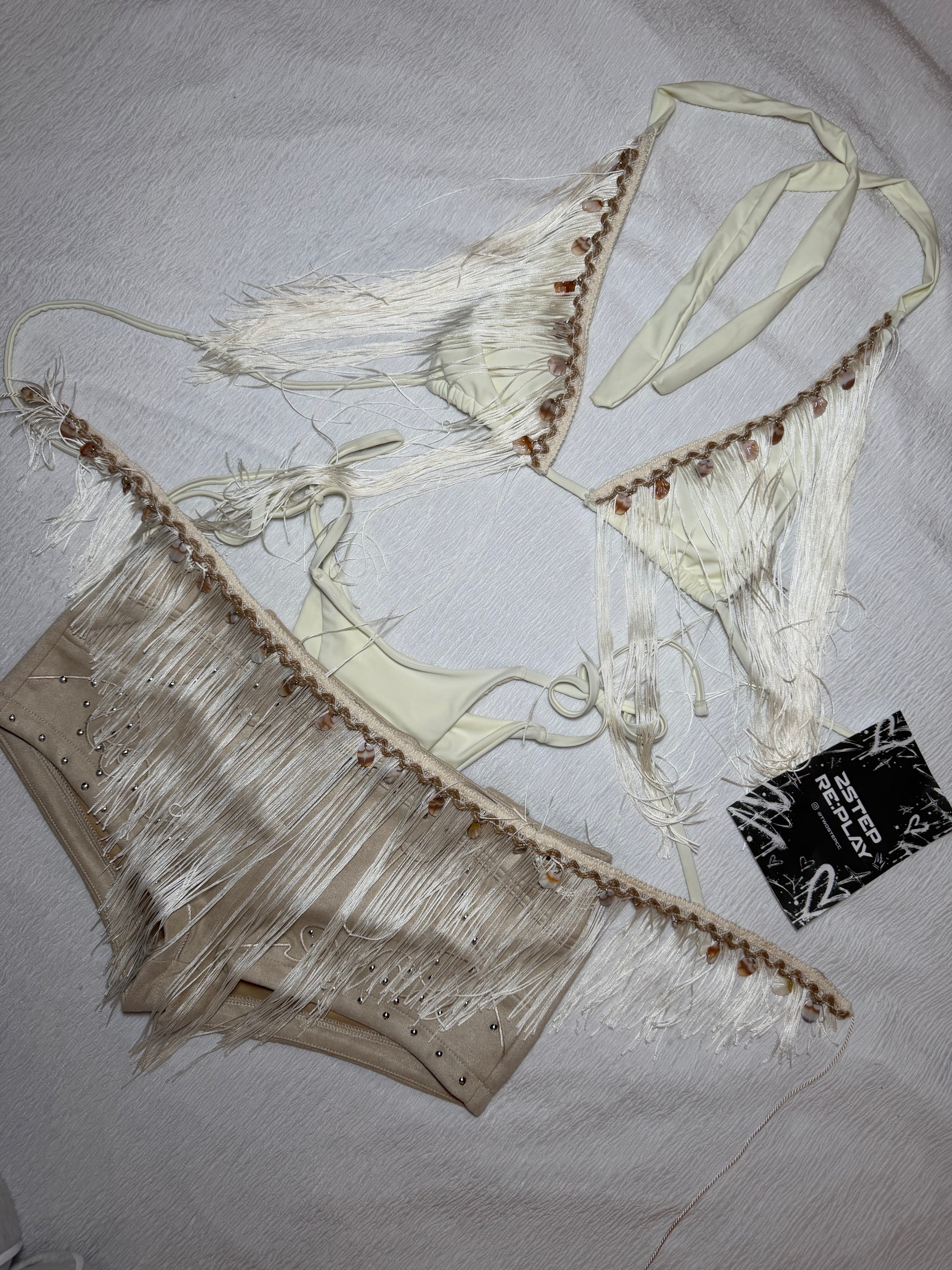 DESERT DREAM FRINGE BIKINI & SHORTS SET