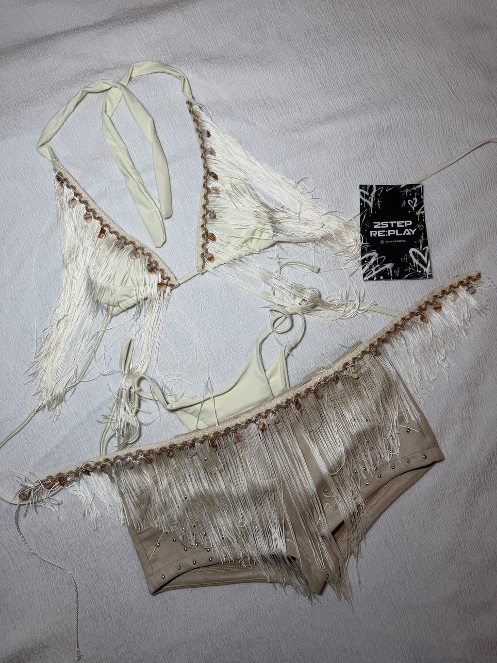 DESERT DREAM FRINGE BIKINI & SHORTS SET