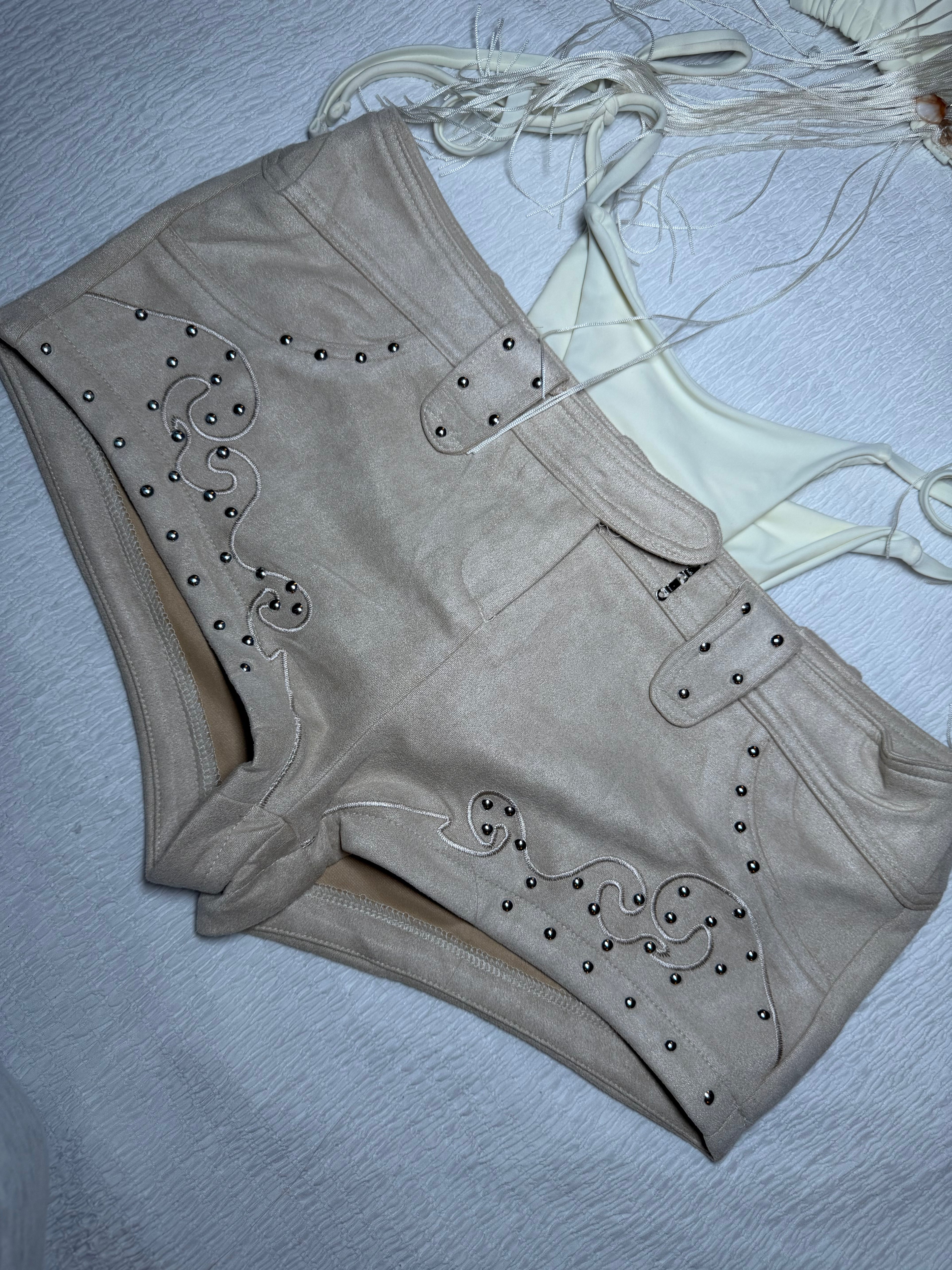 DESERT DREAM FRINGE BIKINI & SHORTS SET