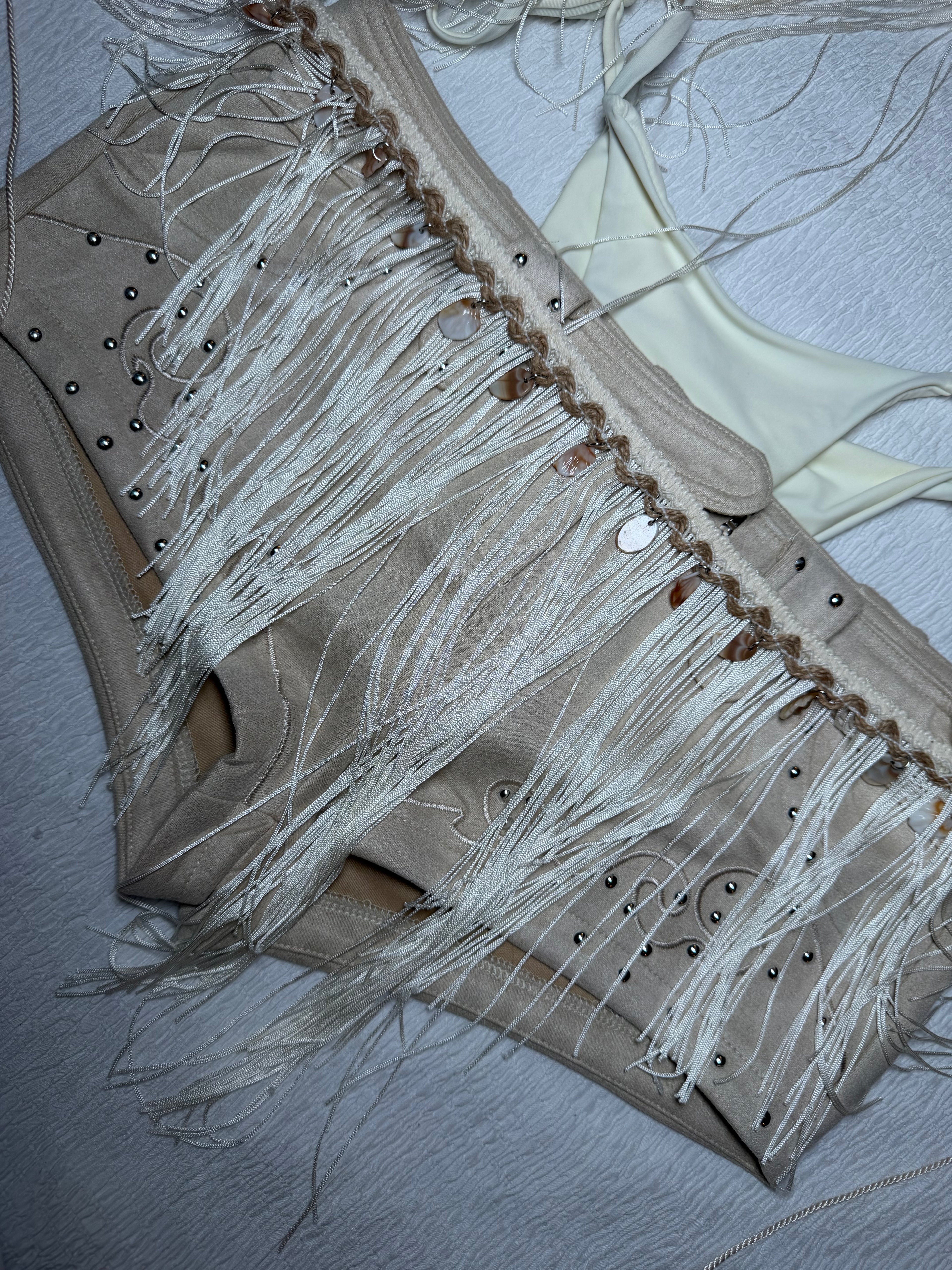 DESERT DREAM FRINGE BIKINI & SHORTS SET