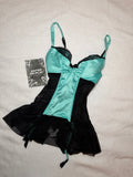 AQUA DREAM SATIN & LACE BABYDOLL