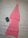 PINK PIXEL KNIT CORSET CO-ORD