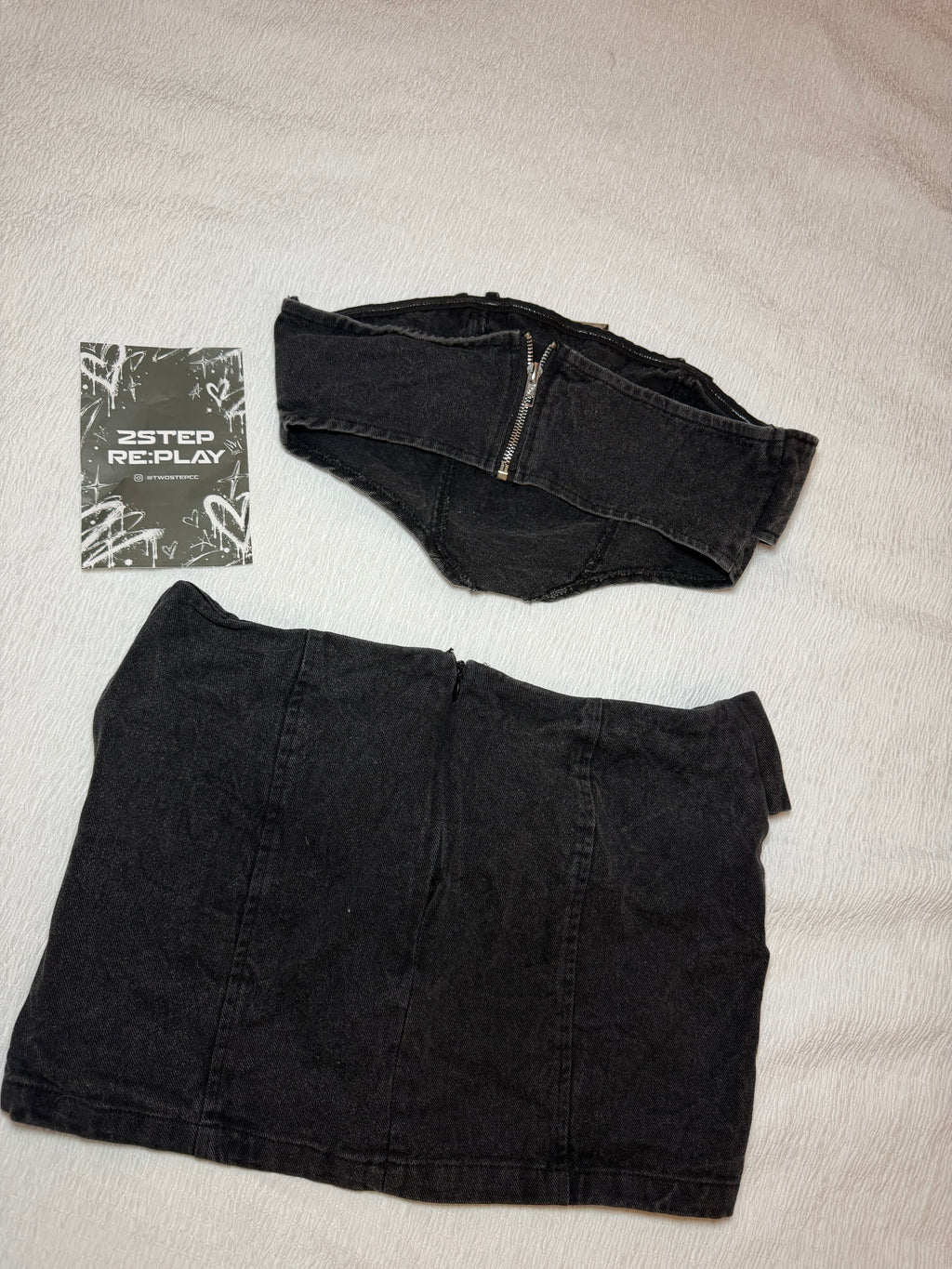 ACID WASH EYELET CO-ORD