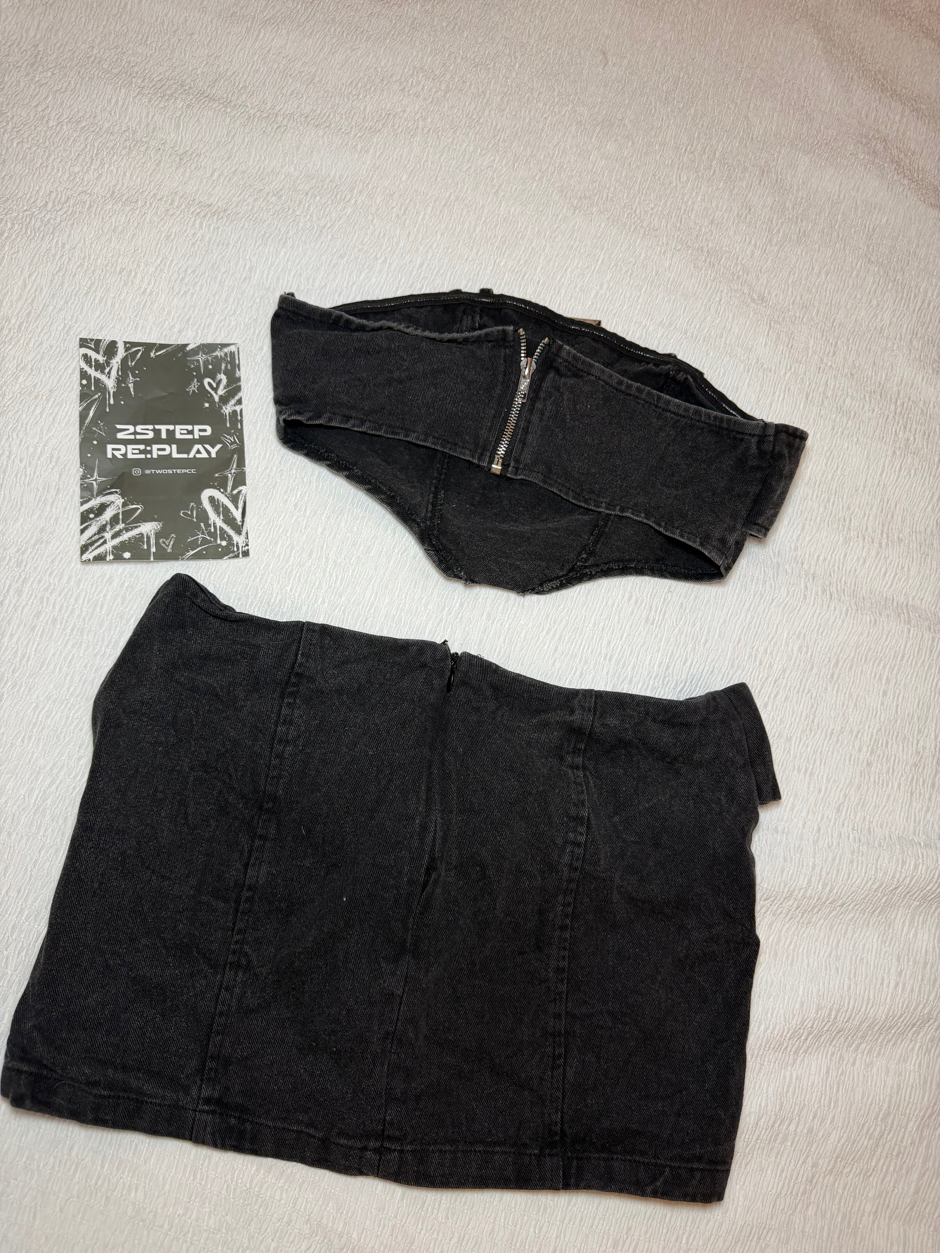 ACID WASH EYELET CO-ORD